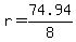 +r+=+74.94+%2F+8+