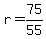 +r+=+75%2F55+