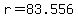 +r+=+83.556+