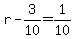 +r+-+3%2F10+=+1%2F10+