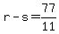 +r+-+s+=+77%2F11+