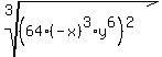 +root%283%2C%2864%28-x%29%5E3%2Ay%5E6%29%5E2+%29