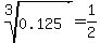 +root%283%2C0.125%29+=+1%2F2+