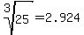 +root%283%2C25%29+=+2.924+