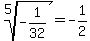 +root%285%2C-1%2F32%29+=+-1%2F2