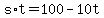 +s%2At+=+100+-+10t+