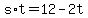 +s%2At+=+12+-+2t+
