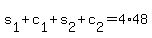 +s%5B1%5D+%2B+c%5B1%5D+%2B+s%5B2%5D+%2B+c%5B2%5D+=+4%2A48+