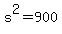 +s%5E2++=+900+
