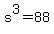 +s%5E3+=+88+