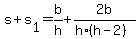 +s+%2B+s%5B1%5D+=+b%2Fh+%2B+2b%2F+%28h%2A%28+h-2+%29%29+