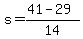 +s+=+%28+41+-+29%29+%2F+14+