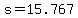 +s+=+15.767+