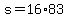 +s+=+16%2A83+