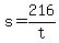 +s+=+216%2Ft+
