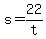 +s+=+22%2Ft+
