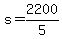 +s+=+2200%2F5+