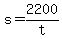 +s+=+2200%2Ft+