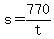 +s+=+770%2Ft+