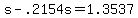 +s+-+.2154s+=+1.3537+