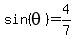 +sin%28+theta+%29+=+4%2F7+