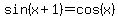 +sin%28x%2B1%29=cos%28x%29+