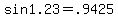 +sin1.23=+.9425+