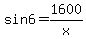 +sin6=1600%2Fx