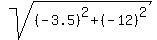 +sqrt%28%28-3.5%29%5E2+%2B+%28-12%29%5E2%29+