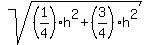 +sqrt%28%281%2F4%29h%5E2+%2B+%283%2F4%29h%5E2%29+