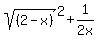 +sqrt%28%282-x%29%29%5E2%2B1%2F2+x+