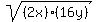 +sqrt%28%282x%29%2A%2816y%29%29+