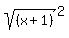 +sqrt%28%28x%2B1%29%29%5E2+