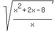 \"+sqrt%28%28x%5E2%2B2x-8%29%2Fx%29%29\"