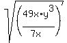 +sqrt%28+%2849x%2Ay%5E3+%2F+%287x%29%29+%29+
