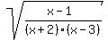 +sqrt%28+%28x-1%29%2F%28x%2B2%29%28x-3%29+%29+