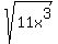 +sqrt%28+11x%5E3%29+