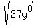 +sqrt%28+27y%5E8%29+