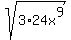 +sqrt%28+3%2A24x%5E9+%29+