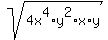 +sqrt%28+4x%5E4%2Ay%5E2%2Ax%2Ay+%29+