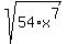 +sqrt%28+54%2Ax%5E7+%29+