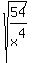 +sqrt%28+54%2Fx%5E4+%29+