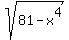 +sqrt%28+81-x%5E4+%29+