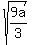+sqrt%28+9a%2F3+%29+