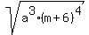 +sqrt%28+a%5E3%28m%2B6%29%5E4+%29+