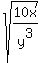 +sqrt%2810x%2Fy%5E3%29+