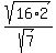 +sqrt%2816%2A2%29%2Fsqrt%287%29