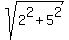 +sqrt%282%5E2+%2B+5%5E2%29+
