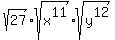 +sqrt%2827%29%2Asqrt%28x%5E11%29%2Asqrt%28y%5E12%29+