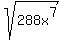 +sqrt%28288x%5E7%29+